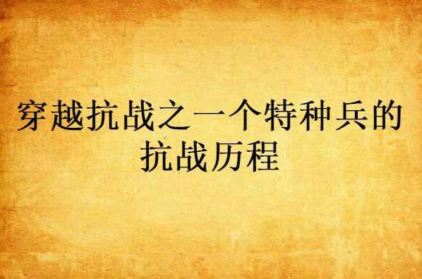 穿越抗戰(zhàn)之一個特種兵的抗戰(zhàn)歷程，特種兵穿越抗戰(zhàn)，戰(zhàn)火中的榮耀歷程